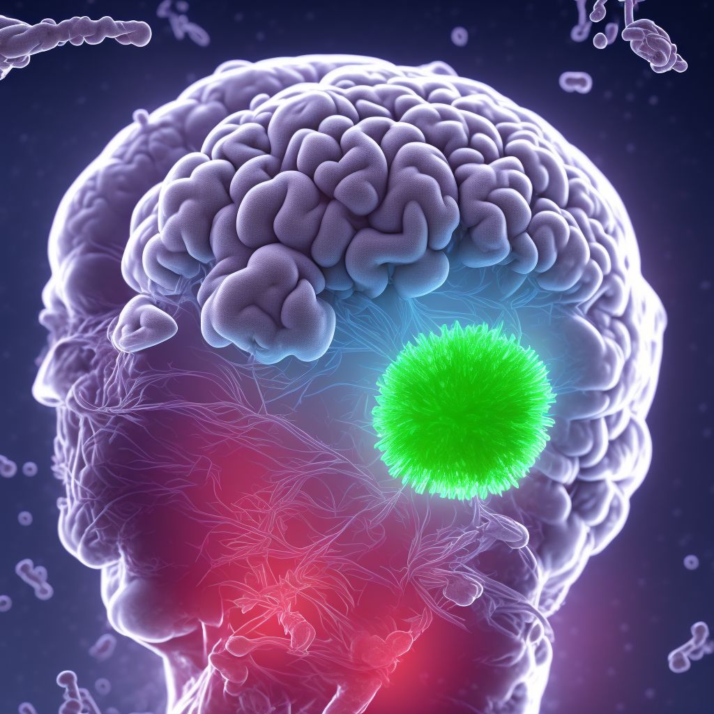 Bacterial meningoencephalitis and meningomyelitis, not elsewhere classified digital illustration