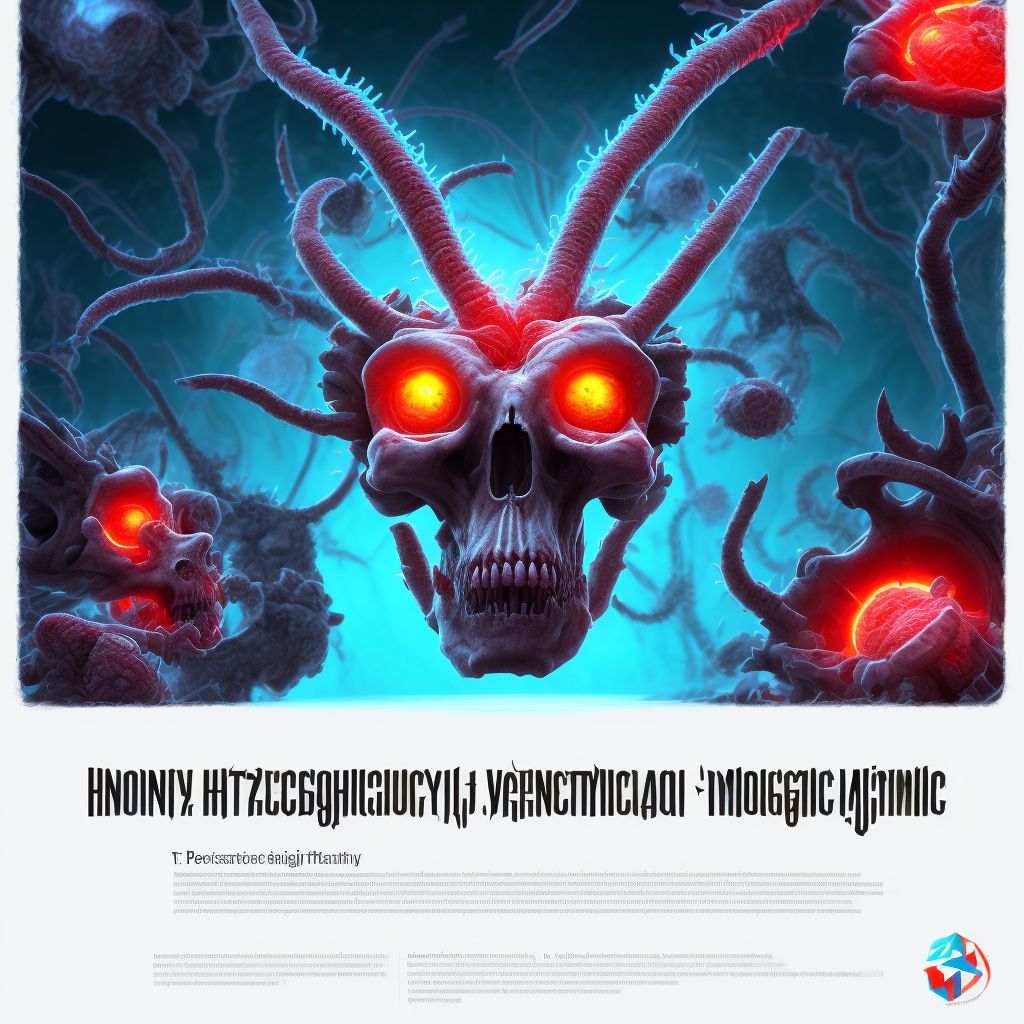 Postinfectious acute necrotizing hemorrhagic encephalopathy digital illustration