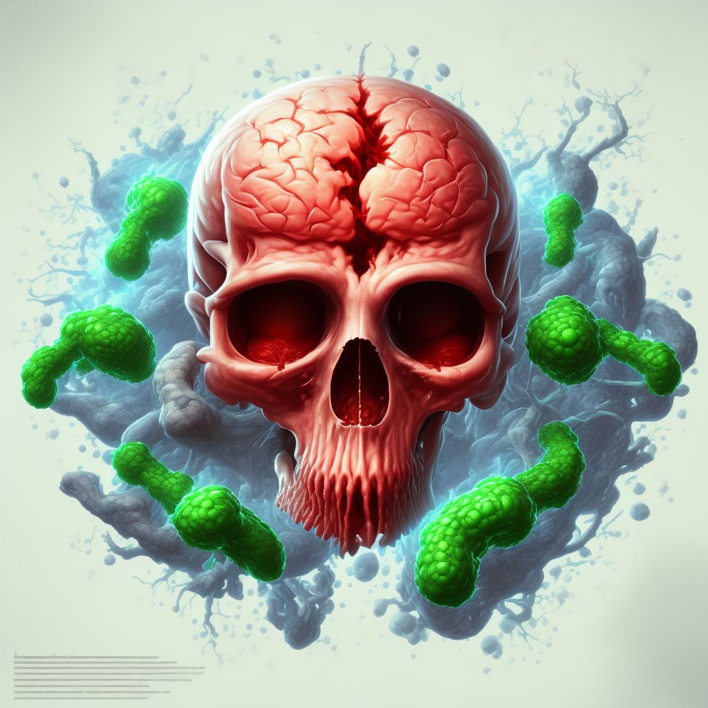 Postimmunization acute necrotizing hemorrhagic encephalopathy digital illustration