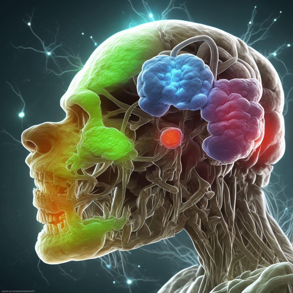 Encephalitis and encephalomyelitis in diseases classified elsewhere digital illustration