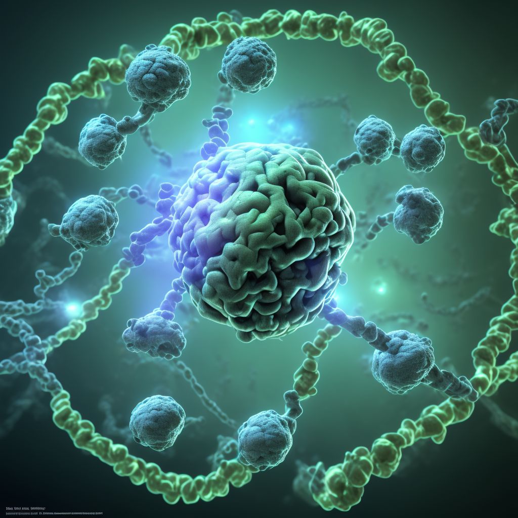 Cerebellar ataxia with defective DNA repair digital illustration