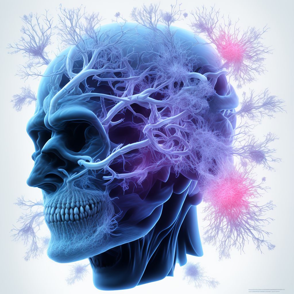 Chronic cluster headache, intractable digital illustration