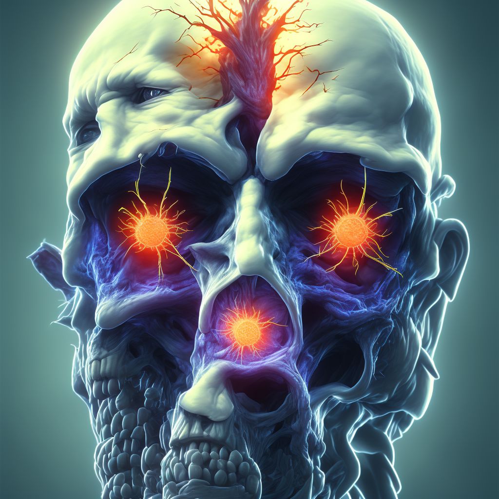 Chronic cluster headache, not intractable digital illustration