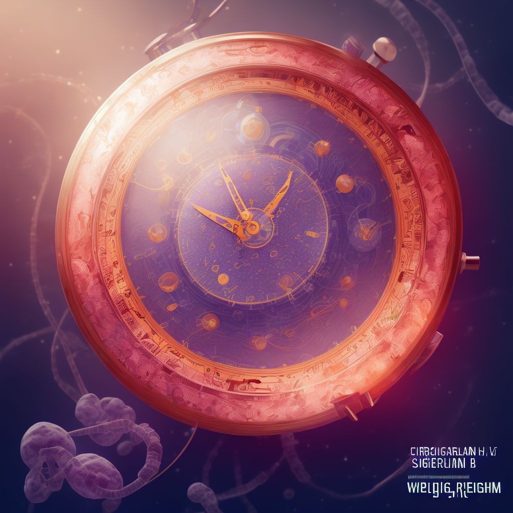 Circadian rhythm sleep disorder, irregular sleep wake type digital illustration