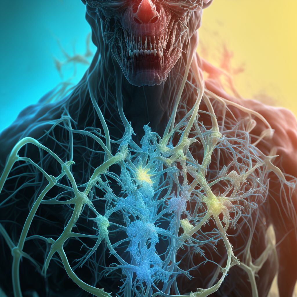 Disorders of hypoglossal nerve digital illustration