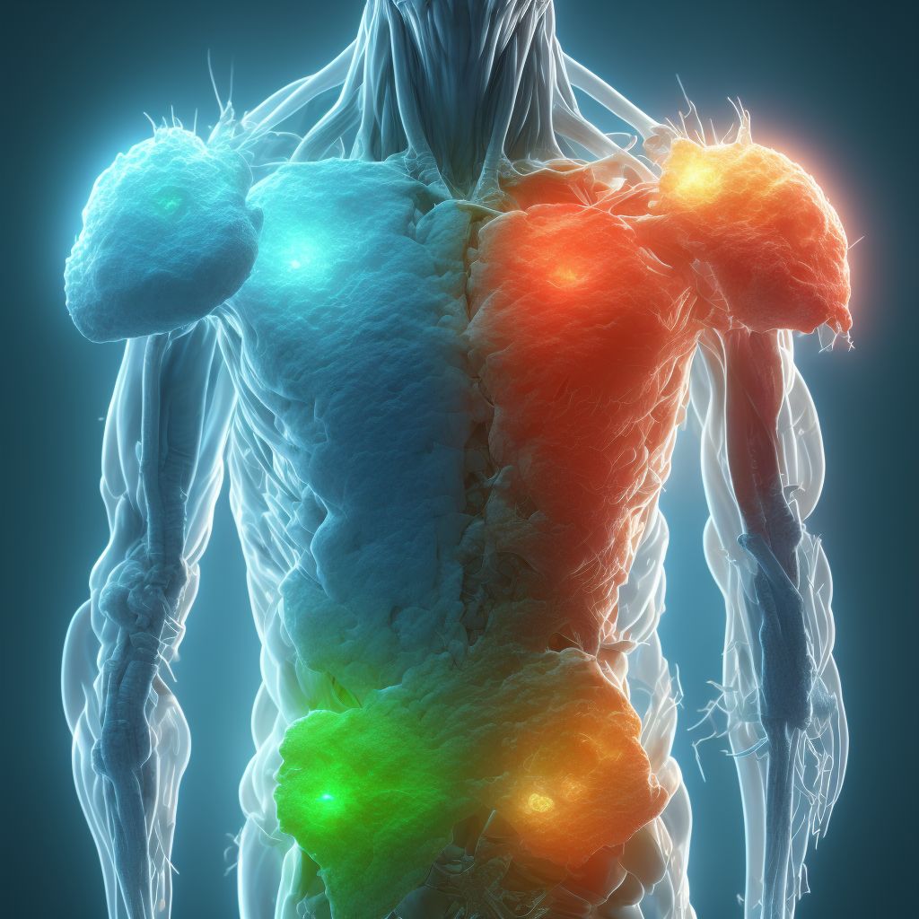 Causalgia of left upper limb digital illustration