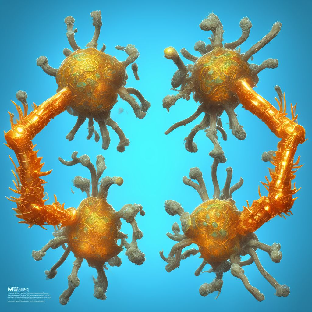 Causalgia of bilateral upper limbs digital illustration