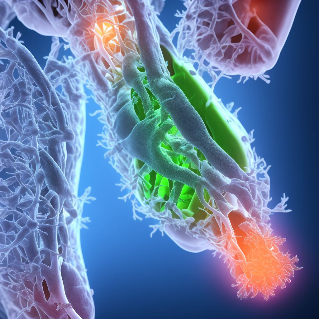 Tarsal tunnel syndrome, right lower limb digital illustration