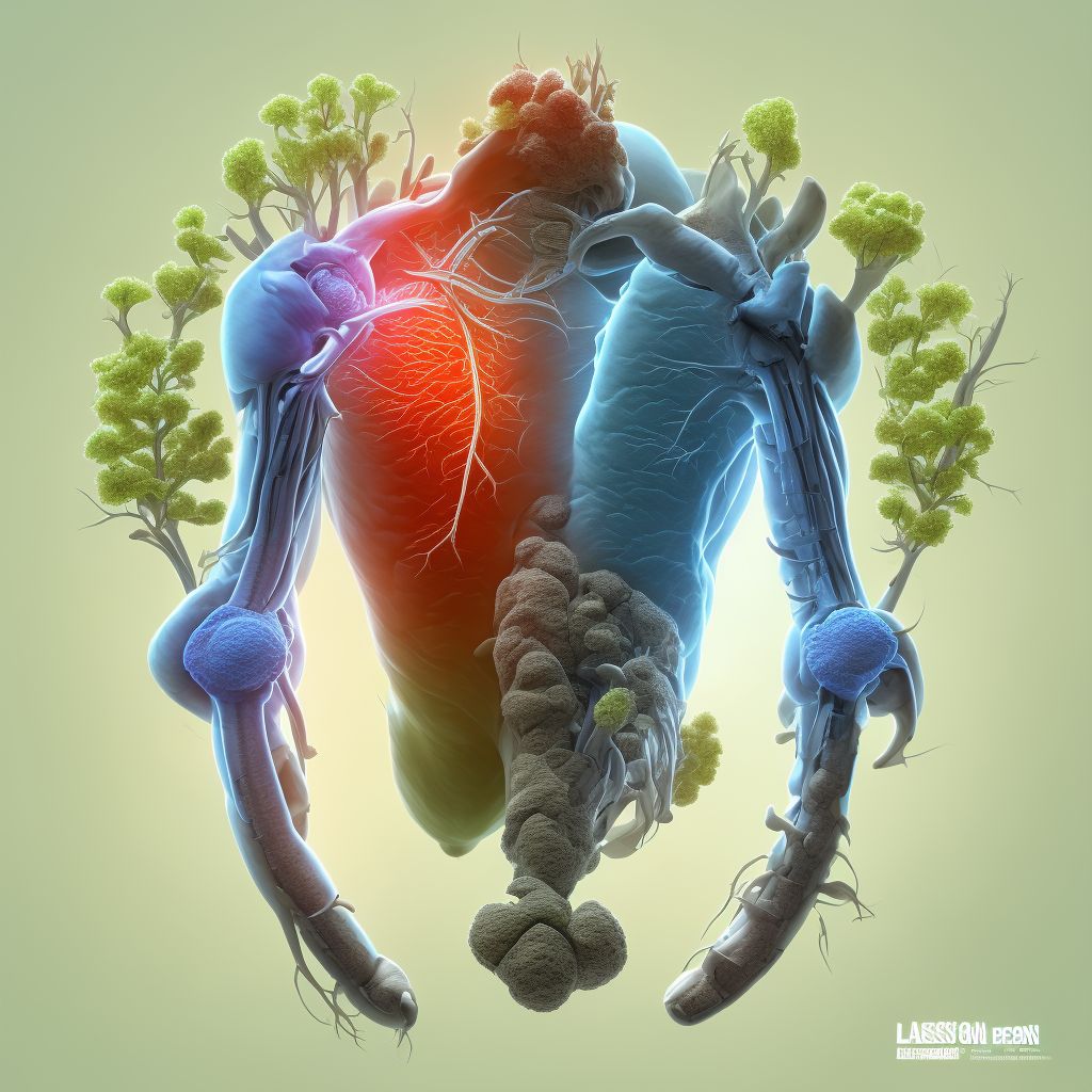 Lesion of plantar nerve, bilateral lower limbs digital illustration