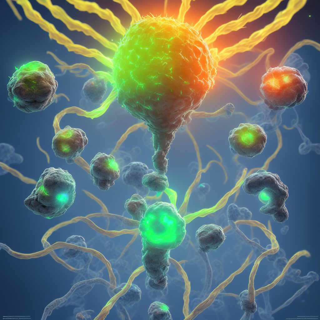 Radiation-induced polyneuropathy digital illustration