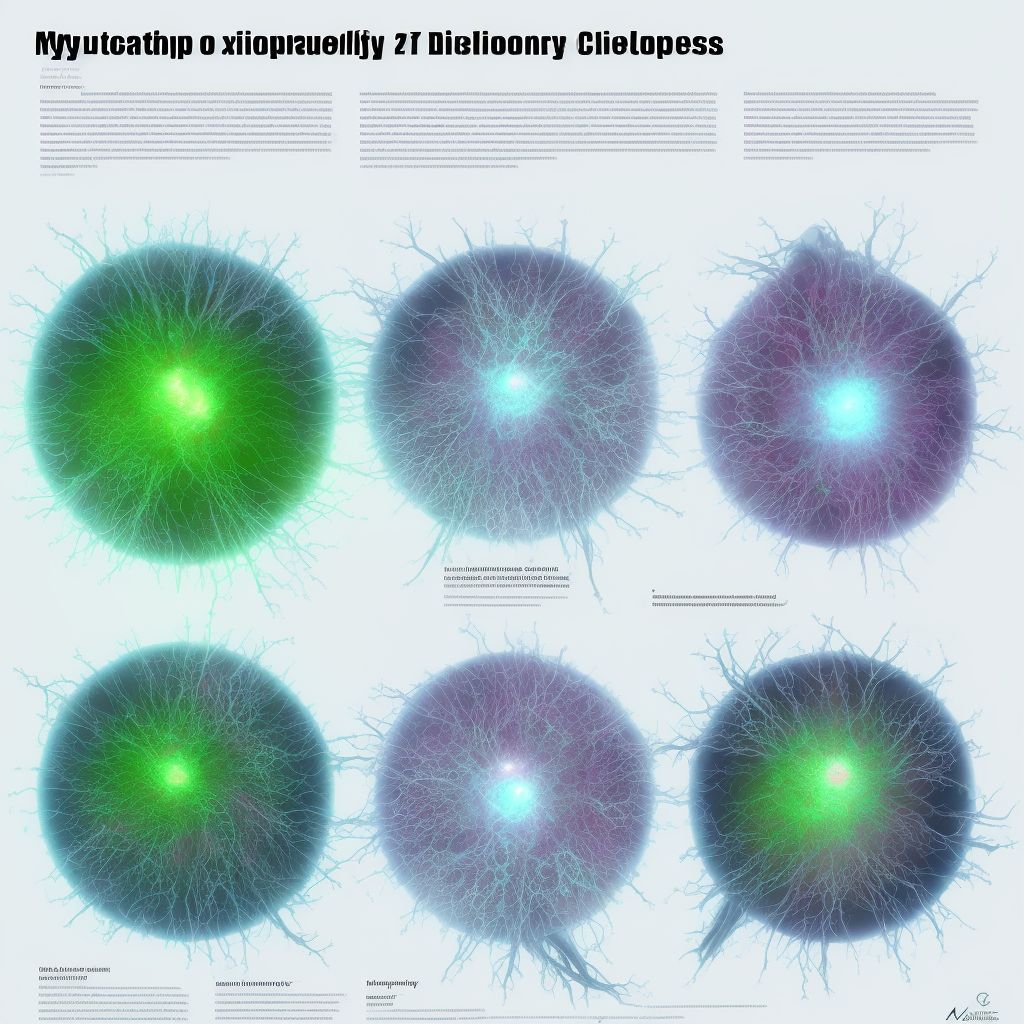 Myopathy in diseases classified elsewhere digital illustration