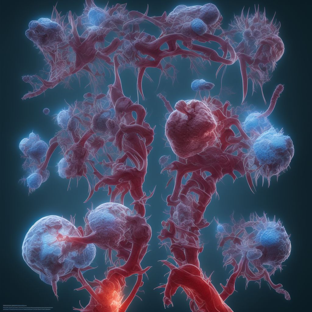 Diplegia of upper limbs digital illustration