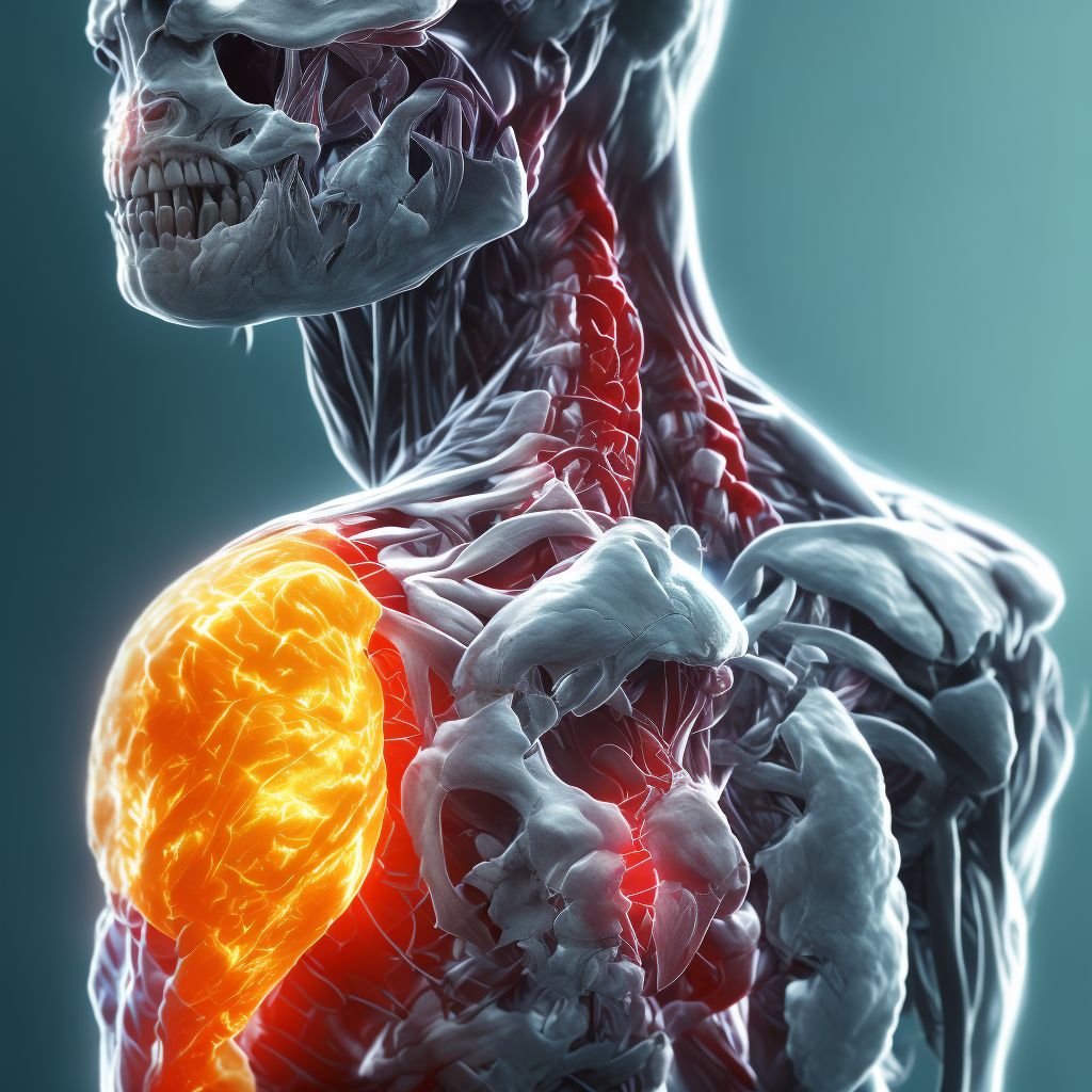 Complex regional pain syndrome I of right upper limb digital illustration