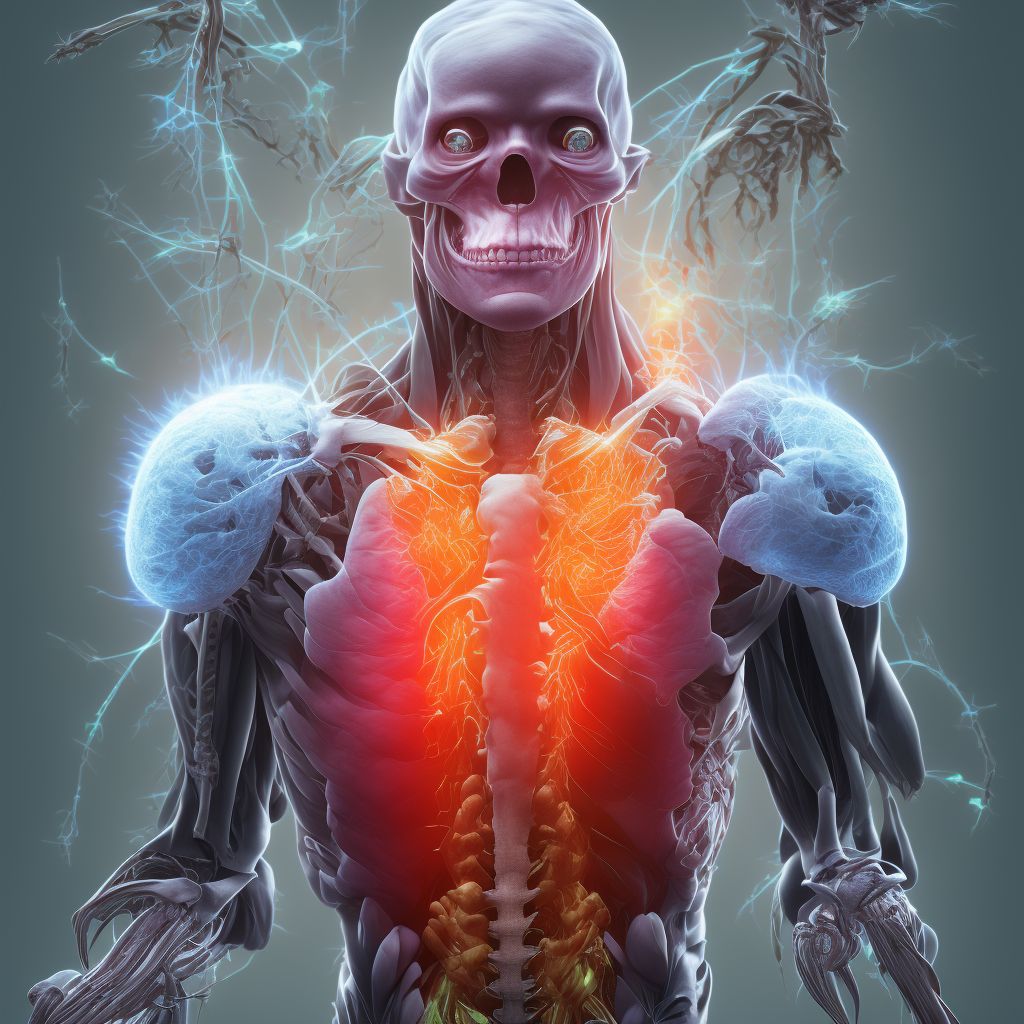 Complex regional pain syndrome I of left upper limb digital illustration