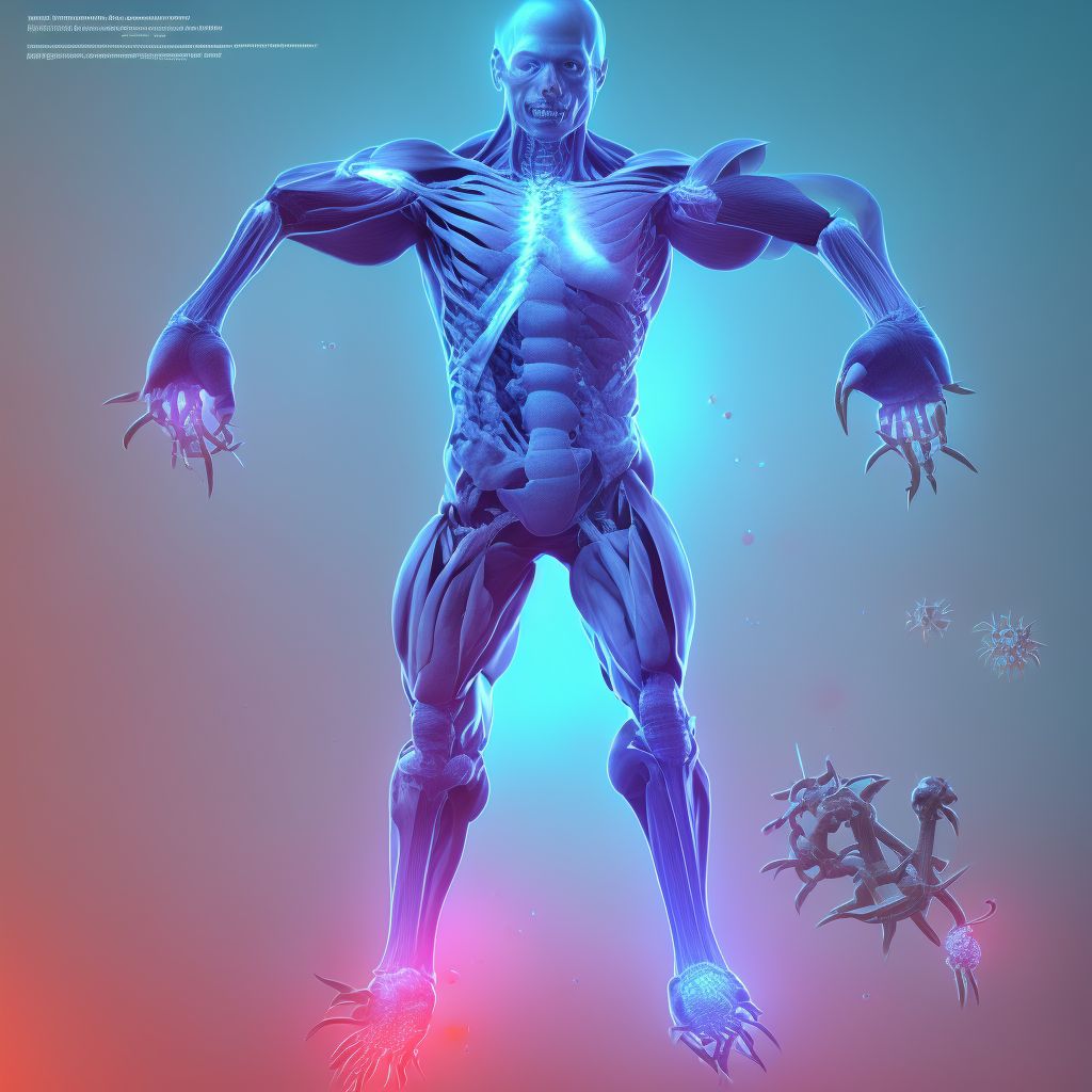 Complex regional pain syndrome I of lower limb, bilateral digital illustration