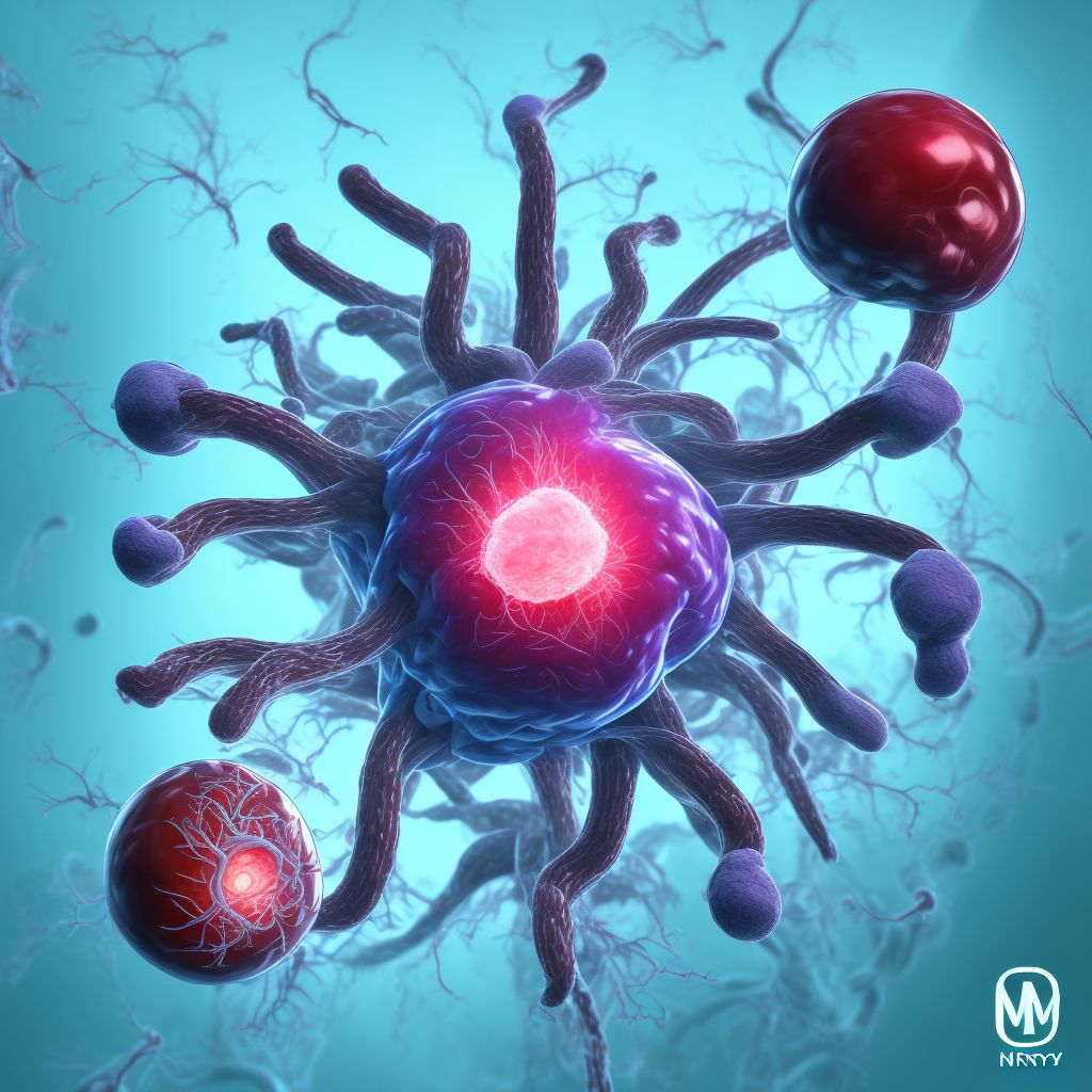 Intraoperative hemorrhage and hematoma of a nervous system organ or structure complicating a nervous system procedure digital illustration