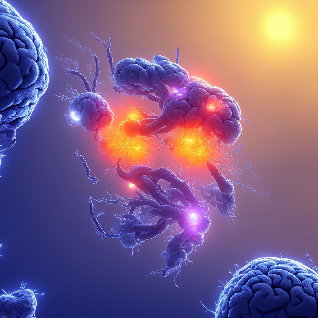 Intracranial hypotension following lumbar cerebrospinal fluid shunting digital illustration