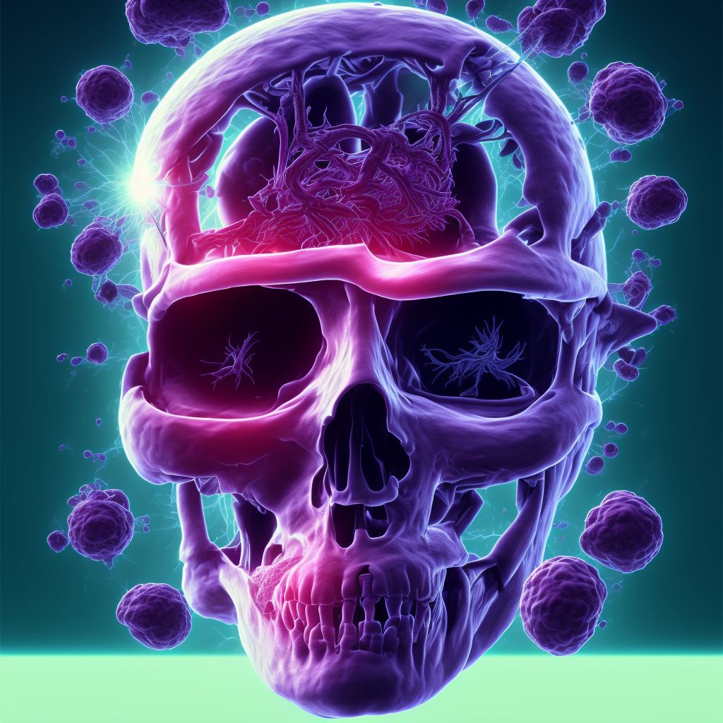 Intracranial hypotension following other procedure digital illustration