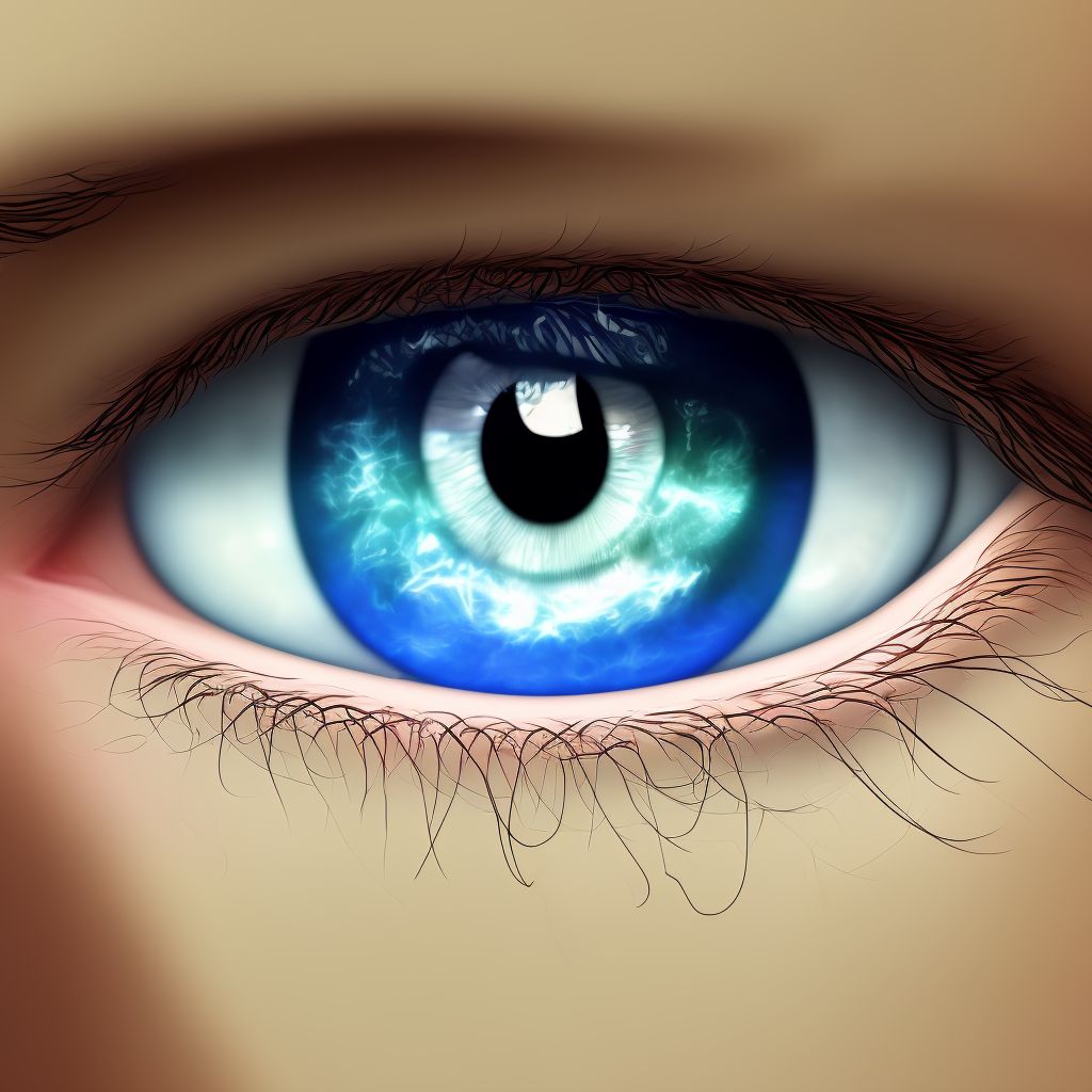 Chalazion left upper eyelid digital illustration