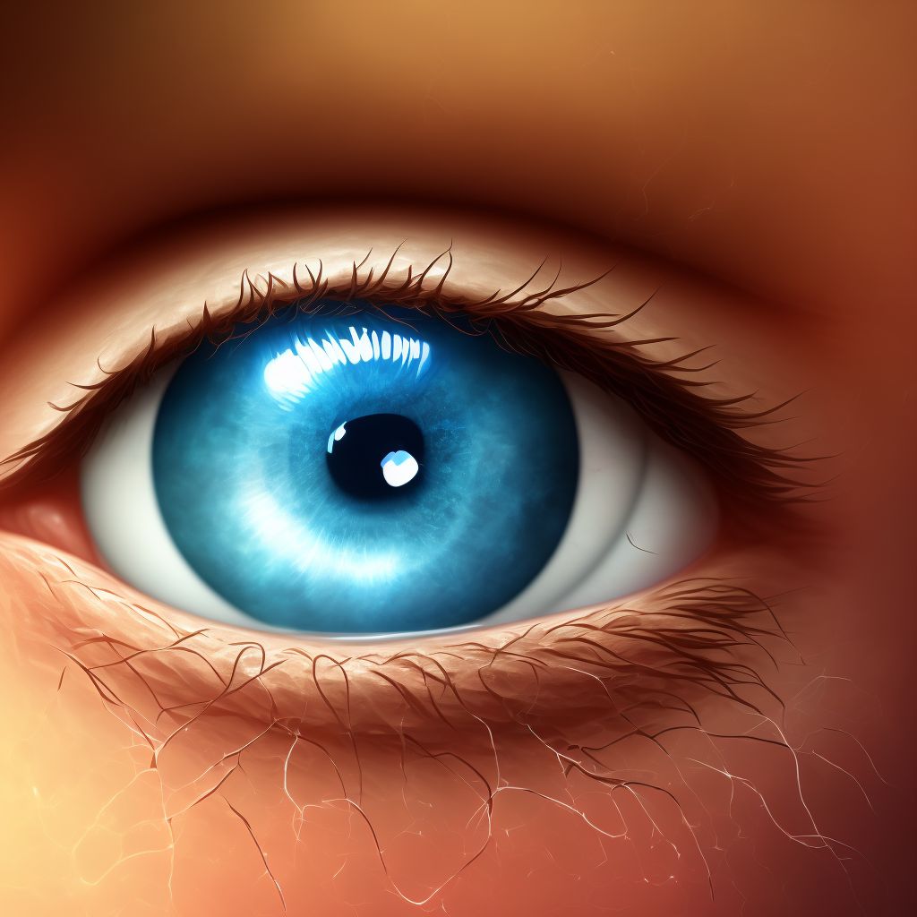 Chalazion left eye, unspecified eyelid digital illustration