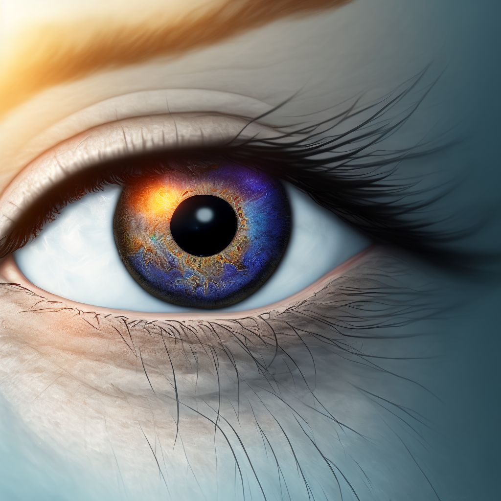 Unspecified blepharitis right lower eyelid digital illustration