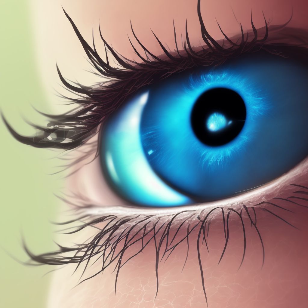 Unspecified blepharitis right eye, unspecified eyelid digital illustration