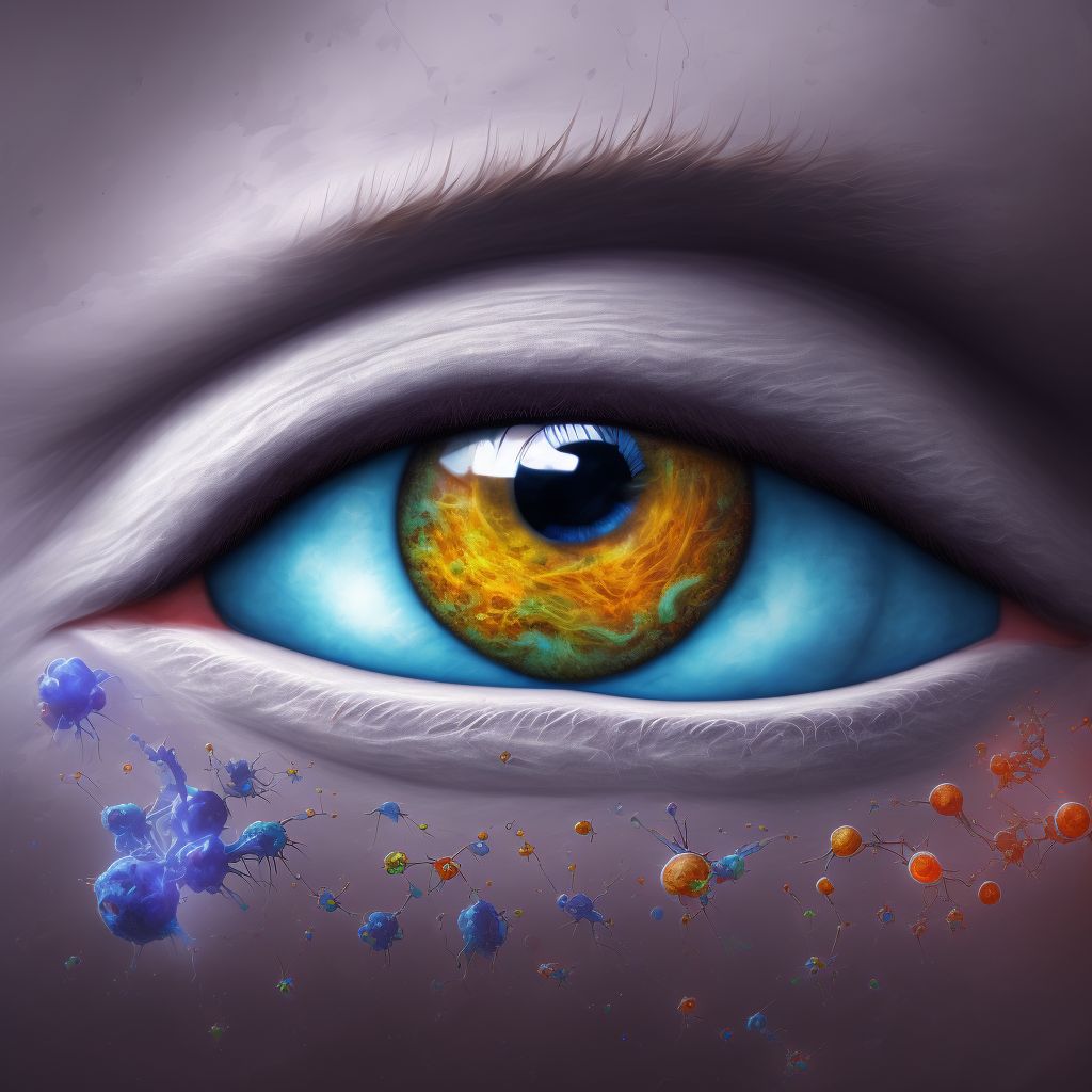 Eczematous dermatitis of unspecified eye, unspecified eyelid digital illustration