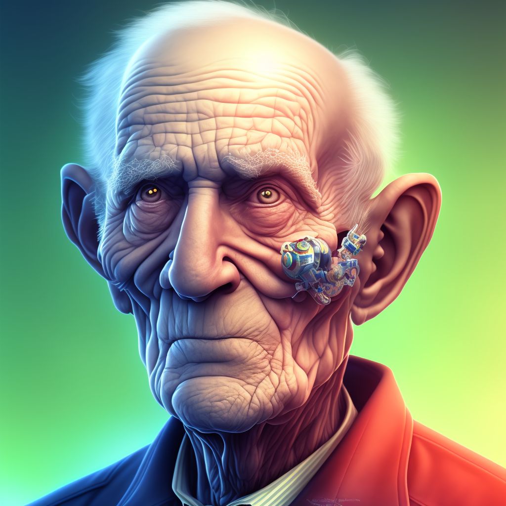 Senile entropion of left eye, unspecified eyelid digital illustration