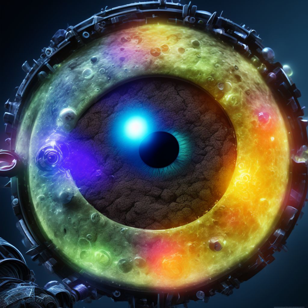 Mechanical lagophthalmos right eye, unspecified eyelid digital illustration