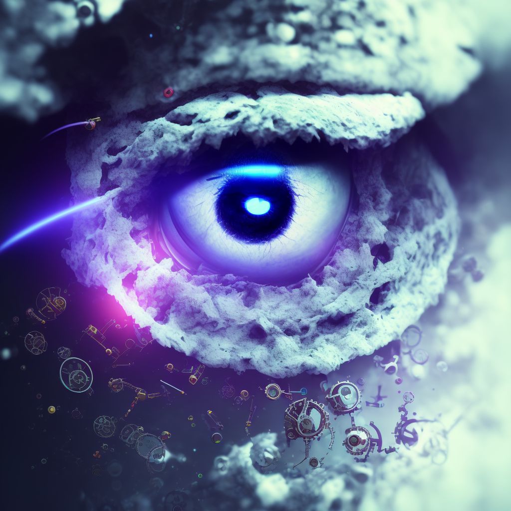 Mechanical lagophthalmos unspecified eye, unspecified eyelid digital illustration