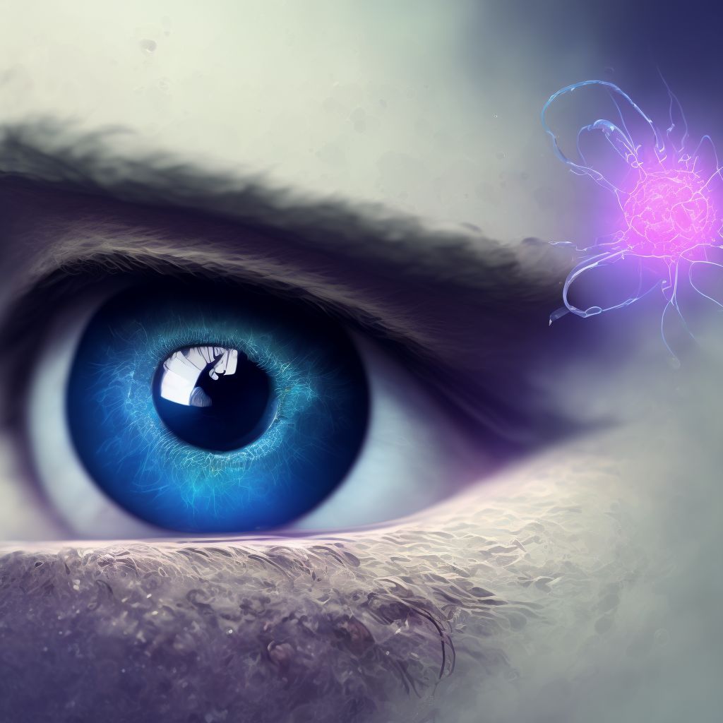 Blepharophimosis left eye, unspecified eyelid digital illustration