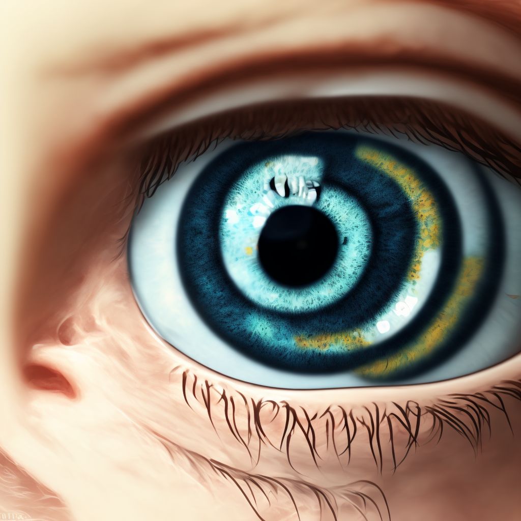 Xanthelasma of right lower eyelid digital illustration