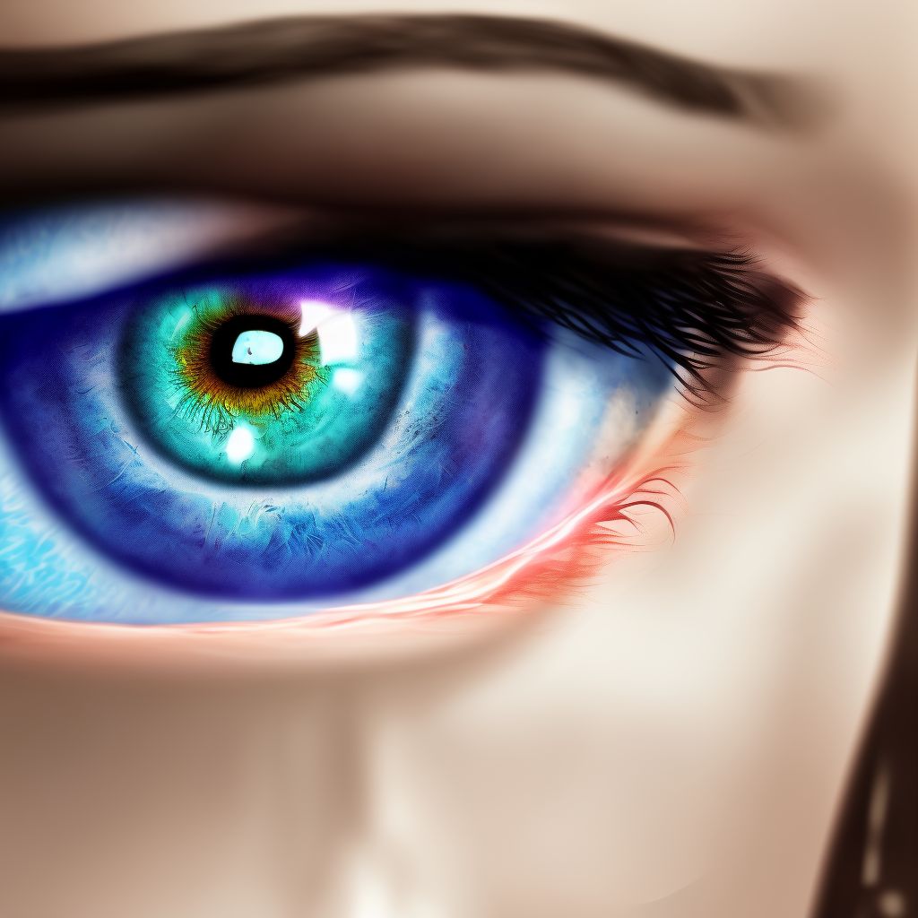 Xanthelasma of left eye, unspecified eyelid digital illustration