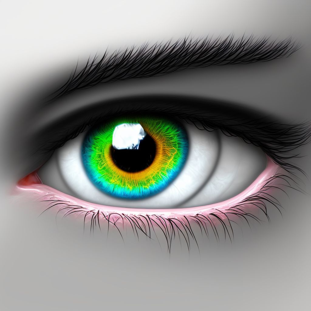 Chloasma of left lower eyelid and periocular area digital illustration