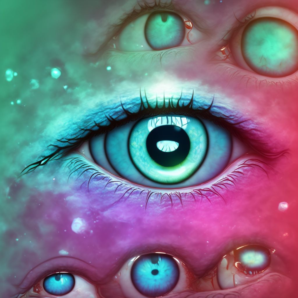 Chloasma of unspecified eye, unspecified eyelid and periocular area digital illustration