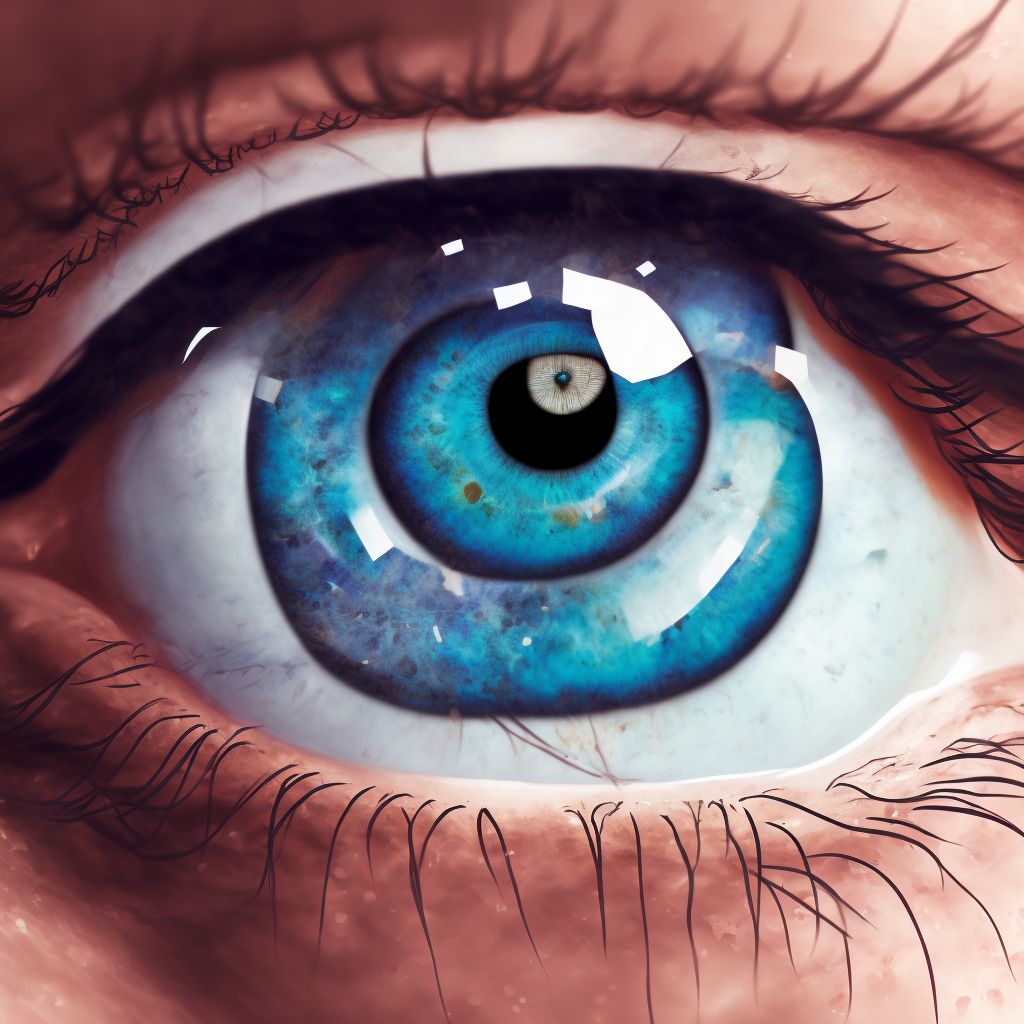 Vitiligo of unspecified eye, unspecified eyelid and periocular area digital illustration