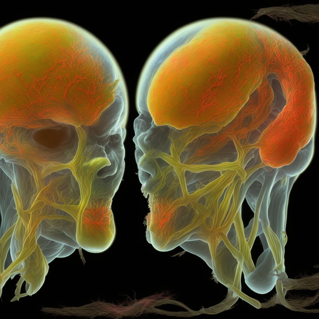 Vascular anomalies of left eye, unspecified eyelid digital illustration