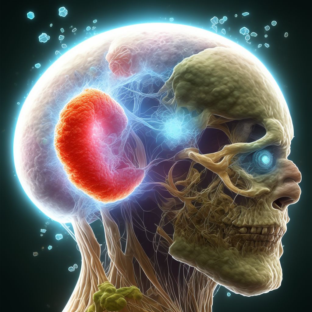 Primary lacrimal gland atrophy, unspecified lacrimal gland digital illustration