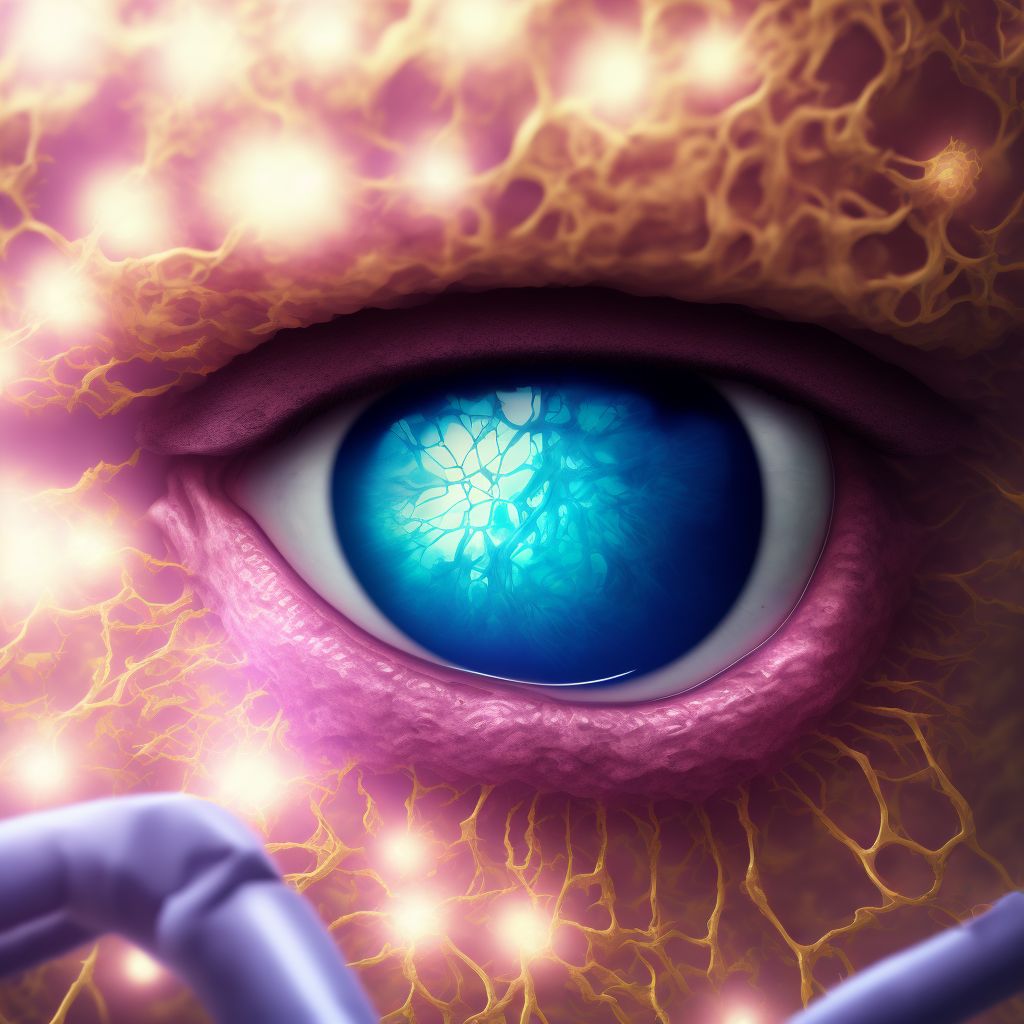 Phlegmonous dacryocystitis of unspecified lacrimal passage digital illustration