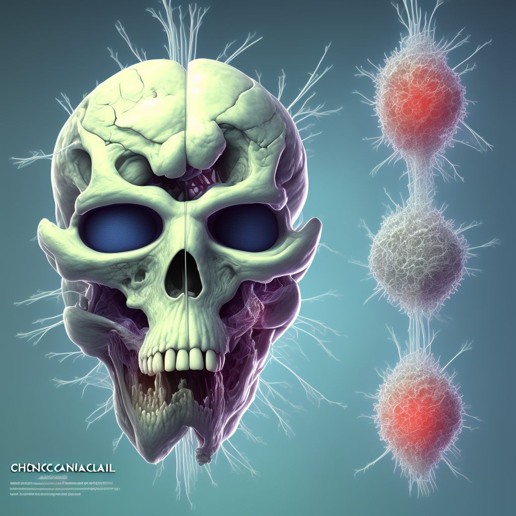 Chronic lacrimal canaliculitis of bilateral lacrimal passages digital illustration