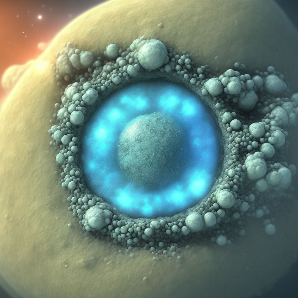 Granuloma of left lacrimal passage digital illustration