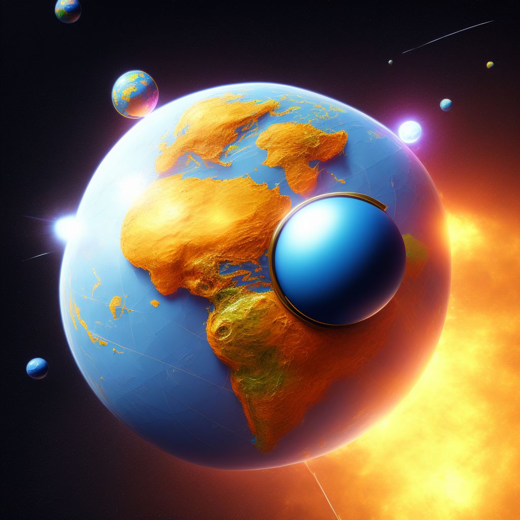 Displacement (lateral) of globe, left eye digital illustration