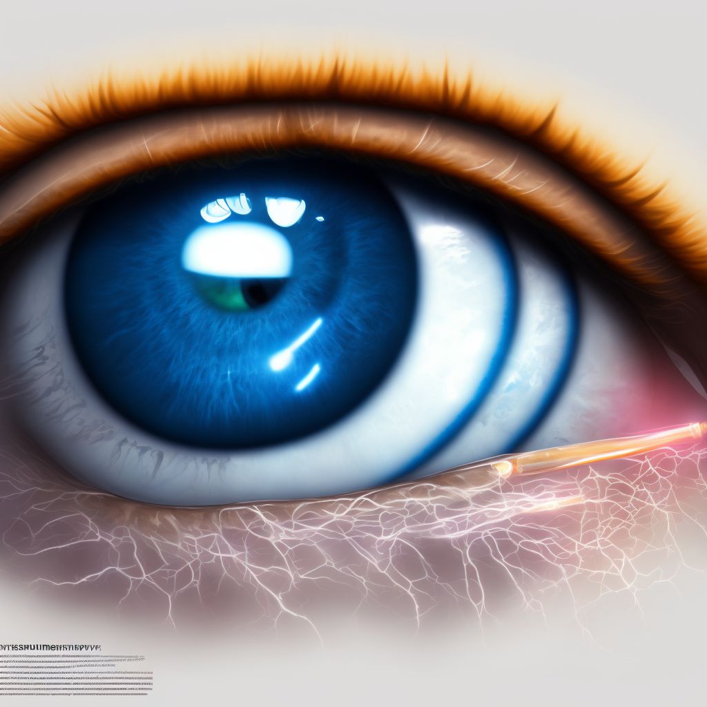 Unspecified enophthalmos, unspecified eye digital illustration