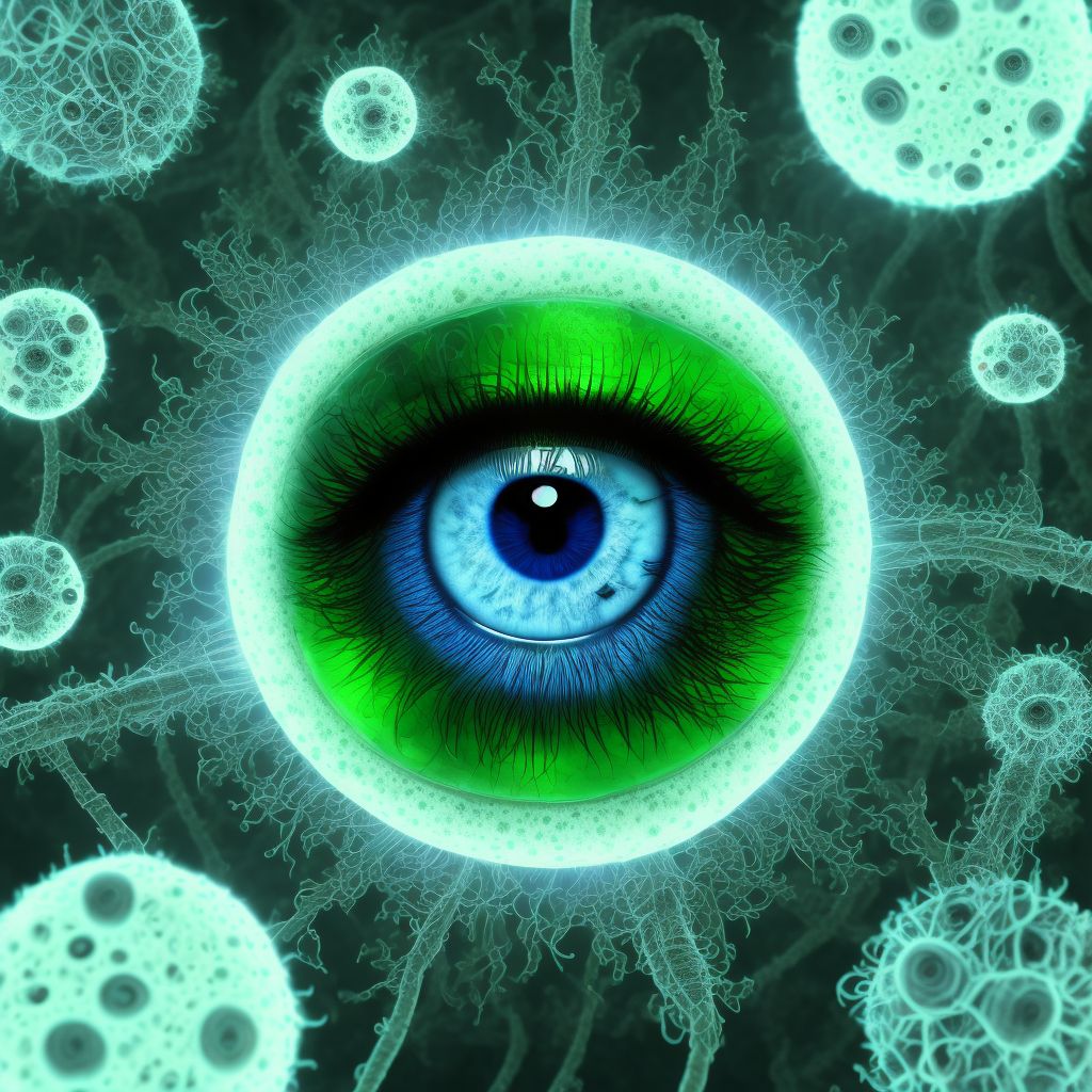 Acute follicular conjunctivitis, unspecified eye digital illustration