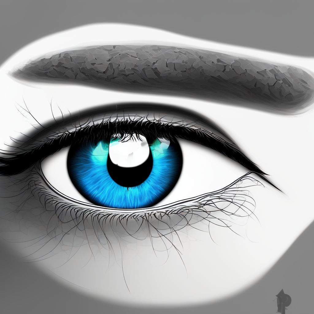 Other mucopurulent conjunctivitis, right eye digital illustration