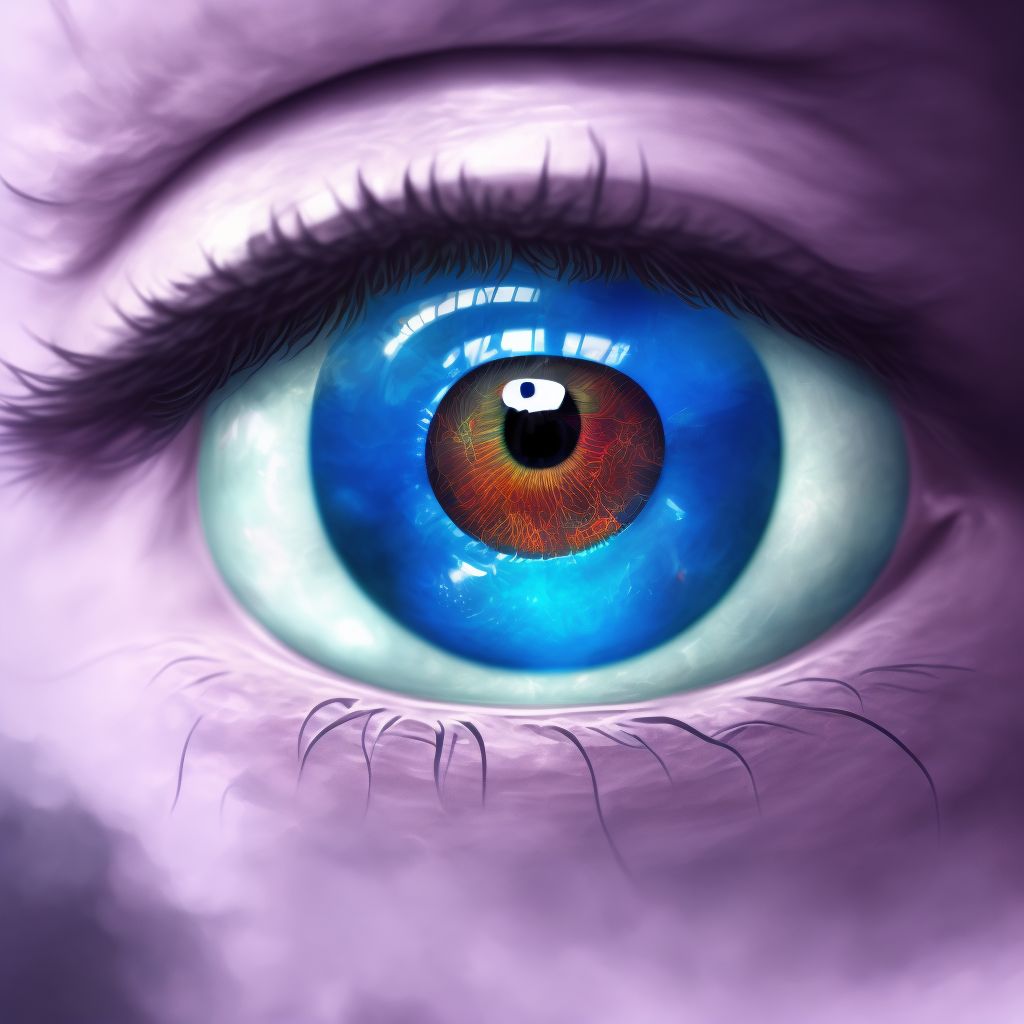 Pseudomembranous conjunctivitis, unspecified eye digital illustration