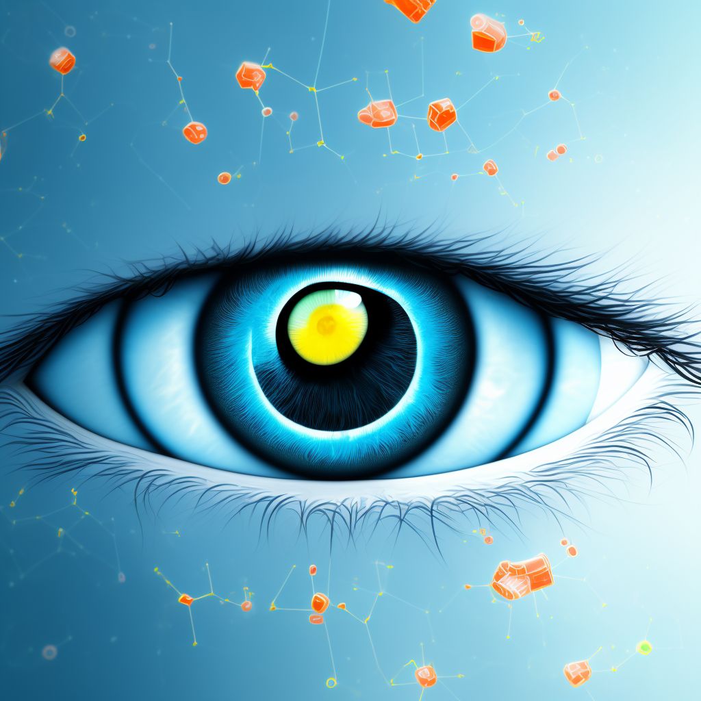 Unspecified acute conjunctivitis, right eye digital illustration