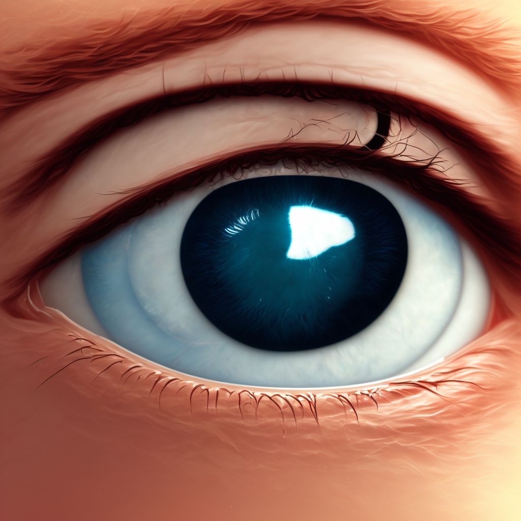 Unspecified chronic conjunctivitis, left eye digital illustration