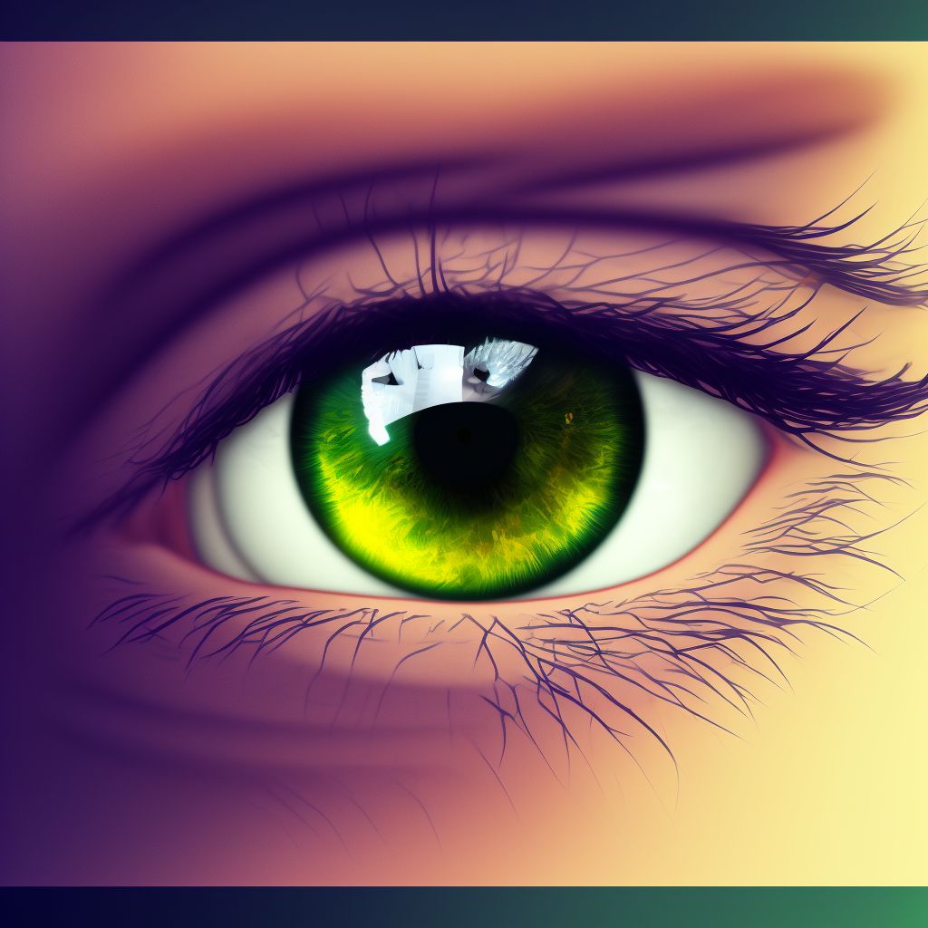 Simple chronic conjunctivitis, unspecified eye digital illustration