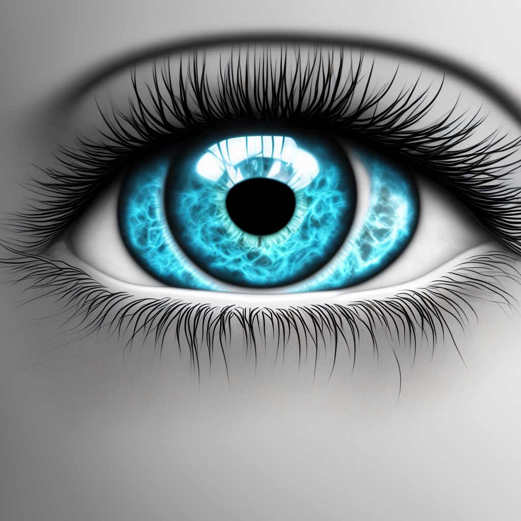 Chronic follicular conjunctivitis, unspecified eye digital illustration